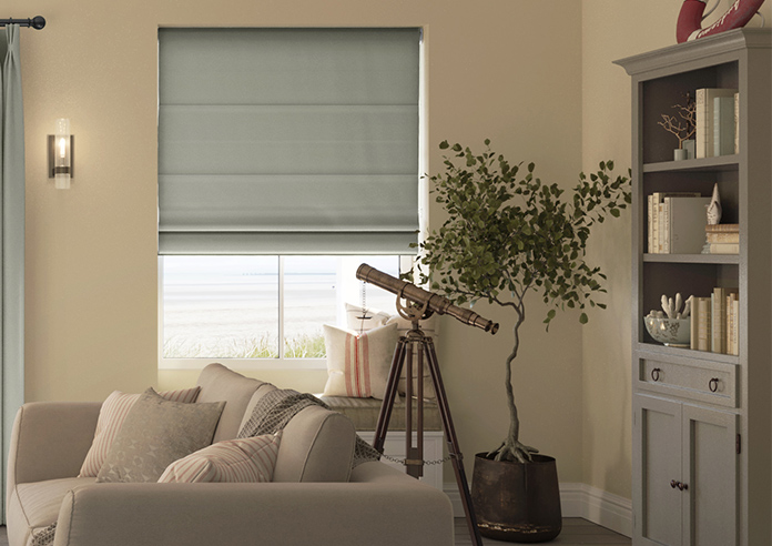 Kyoto Faux Silk, Greige - Twist&Fit Roman Blind - Image 3